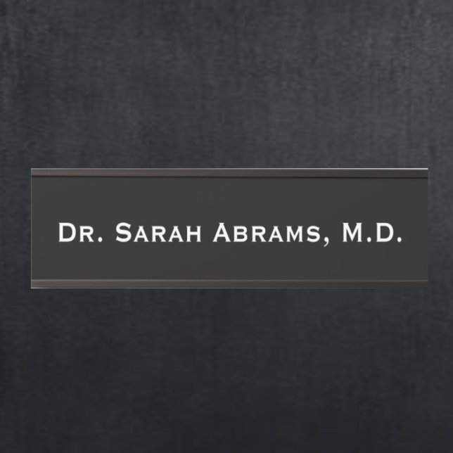 Black Doctor's Office Doctor Door Sign Name Plate (Creator Uploaded)