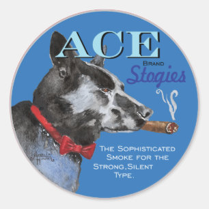 Black Dog Classic Round Sticker