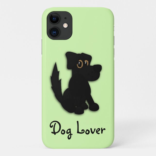 Black Dog / Dog Lover iPod Touch Case (Back)