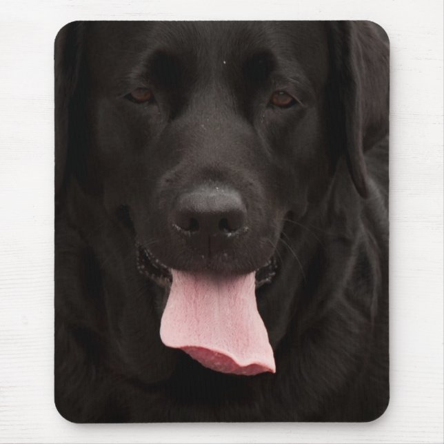Black dog face mouse mat (Front)
