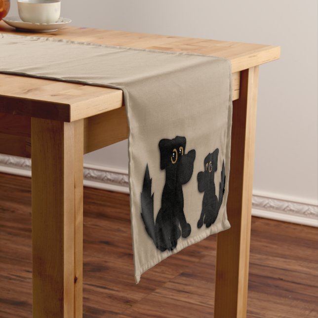 Black Dog Family Short Table Runner (In Situ)