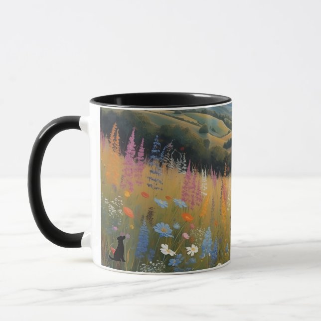 Black Dog Mug (Left)