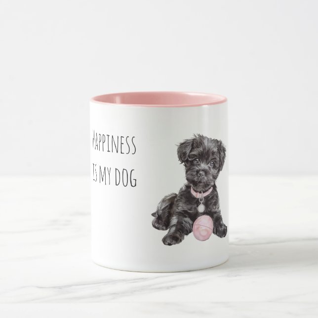 Black Dog Pink Ball Mug (Center)