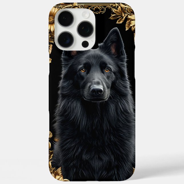 Black dog portrait Case-Mate iPhone case (Back)