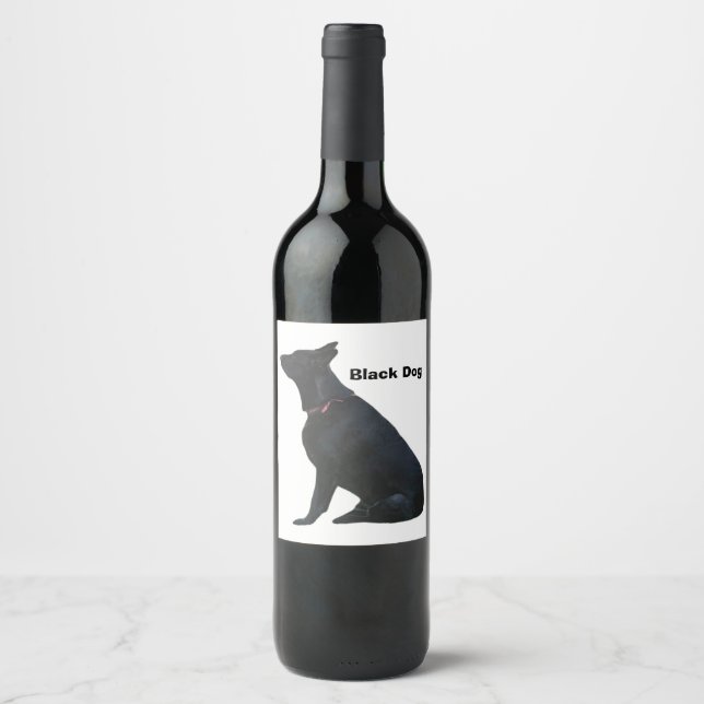 Black Dog Wine Lable Wine Label (Front)