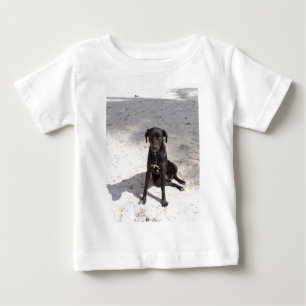 Black dog with an evil eye baby T-Shirt