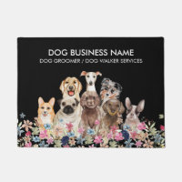 Black Dogs Floral Pet Sitter