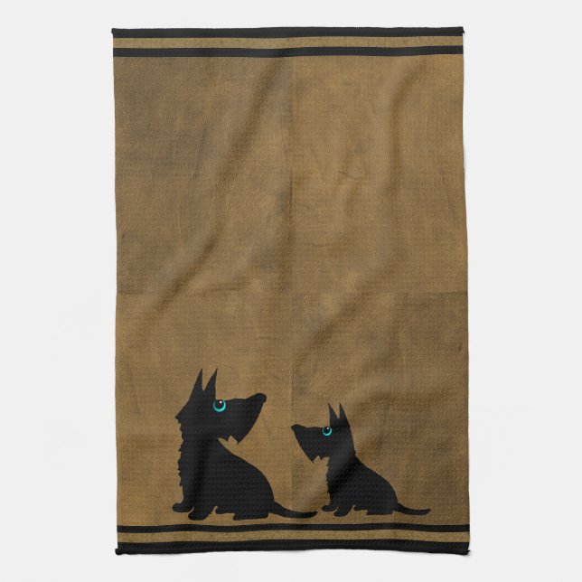 Black Dogs Towel (Vertical)