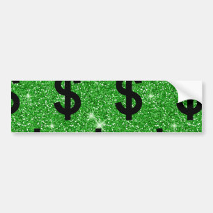 Black Dollar Sign Money Entrepreneur Wall Street Bumper Sticker