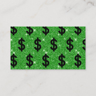Black Dollar Sign Money Entrepreneur Wall Street Business Card