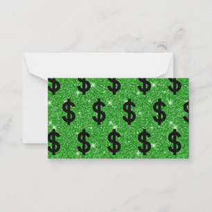 Black Dollar Sign Money Entrepreneur Wall Street Card