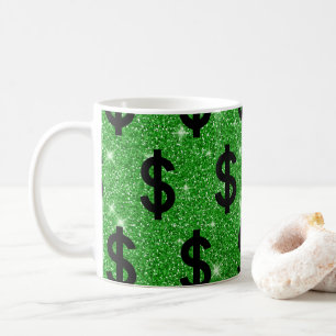 Black Dollar Sign Money Entrepreneur Wall Street Coffee Mug