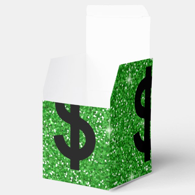 Black Dollar Sign Money Entrepreneur Wall Street Favour Box (Opened)