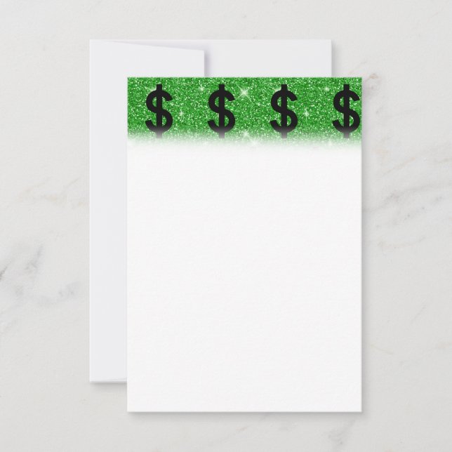 Black Dollar Sign Money Entrepreneur Wall Street Save The Date (Front)