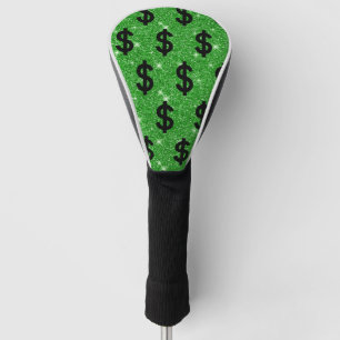 Black Dollar Sign Money Finance Wall Street Style Golf Head Cover
