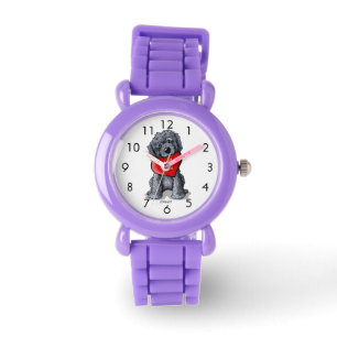 Black DOODLEMOJI Heart Watch