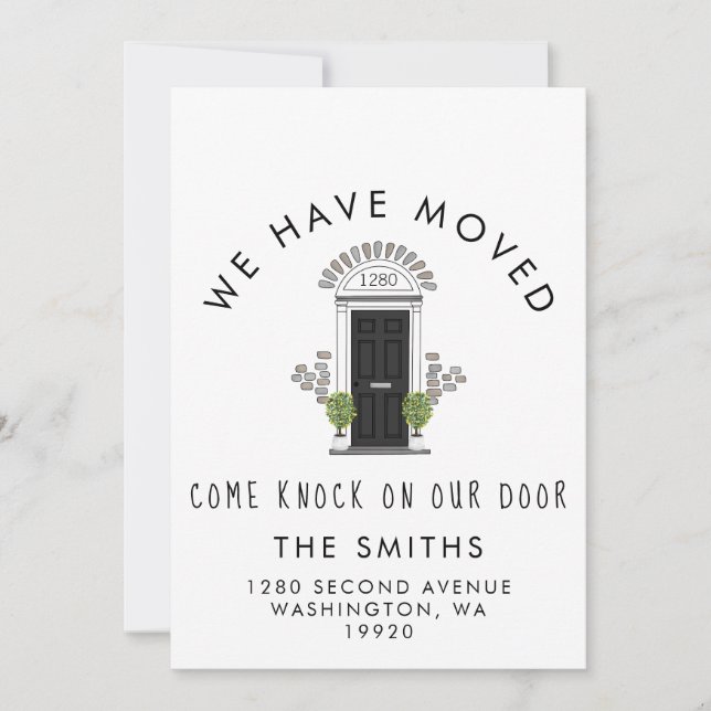 Black Door Moving Announcement (Front)