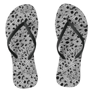 Black Dot Flip Flops