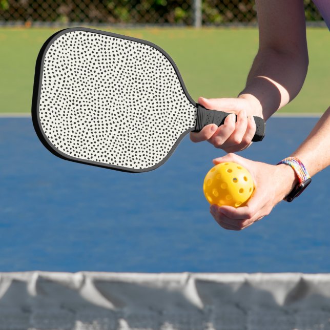Black Dot Pattern Pickleball Paddle (Insitu)