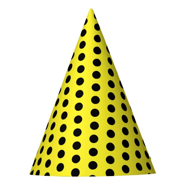 Black Dot yellow party hats (Front)