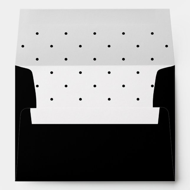 Black Dots Lined Envelope (Back (Bottom))