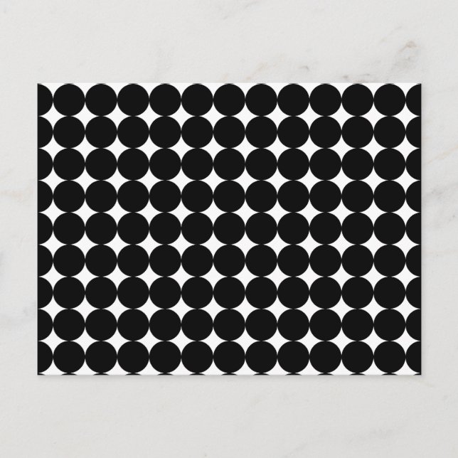 Black Dots on White Postcard (Front)