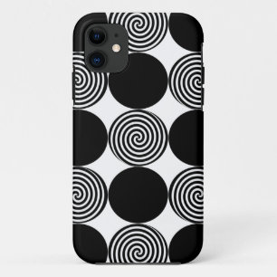 Black Dots & Swirls iphone 5 Case