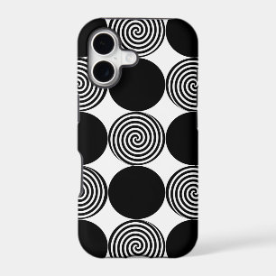 Black Dots & Swirls iphone 5 Case