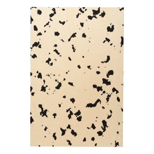 black dots wood print