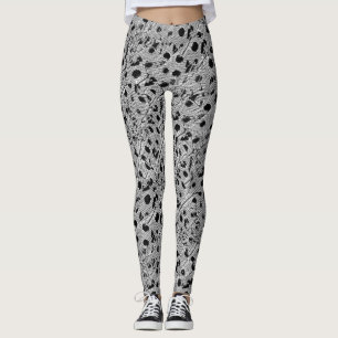Black Dotted Leggings
