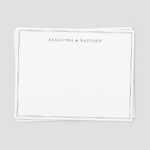 Black Double Border Couple Card
