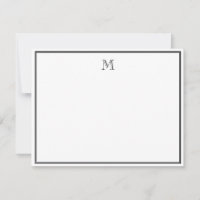 Black Double Border Vintage Monogram