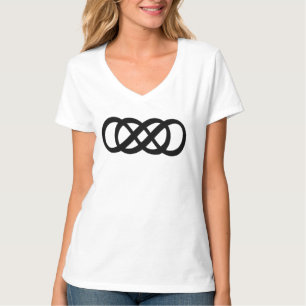 Black Double Infinity Symbol  T-Shirt