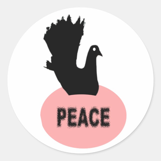 Black Dove Peace Sticker (Front)