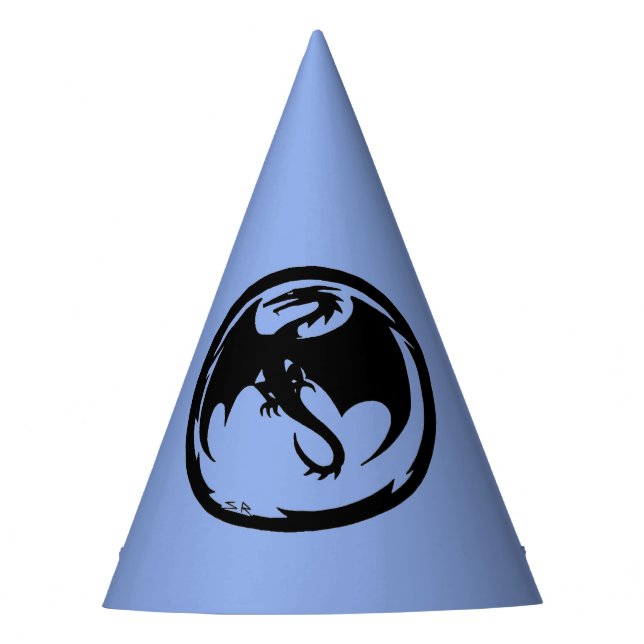 Black Dragon blue party hats (Front)