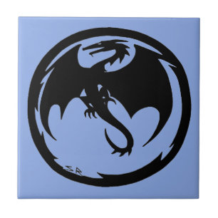 Black Dragon Blue small tile