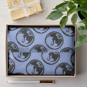 Black Dragon blue tissue paper medium