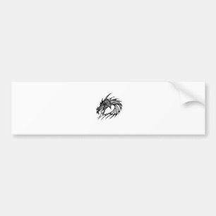 Black dragon bumper sticker