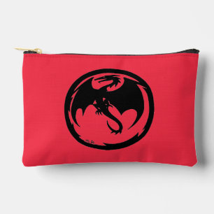 Black Dragon coral small accessory bag pouch