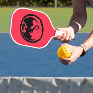 Black Dragon coral white pickleball paddle carbon