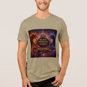 Black Dragon Family – Fantasy Dragon Lovers Tri-Blend Shirt