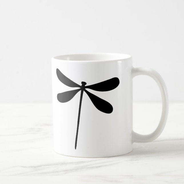 black dragon fly icon coffee mug (Right)