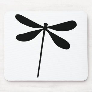 black dragon fly icon mouse mat