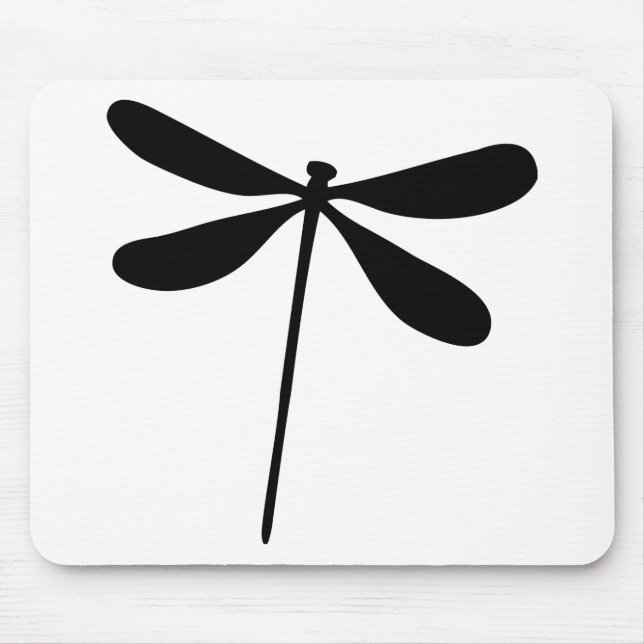 black dragon fly icon mouse mat (Front)