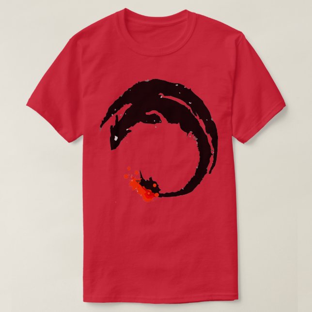 Black Dragon Fury Eyesasdaggers T-Shirt (Design Front)
