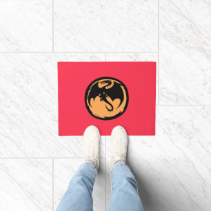 Black Dragon Gold Coral doormat