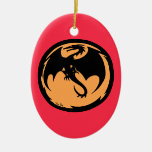 Black Dragon Gold Coral ornament
