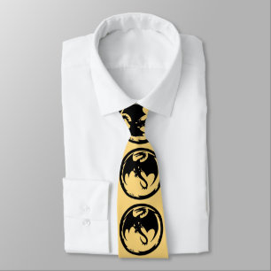 Black Dragon Gold necktie