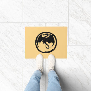 Black Dragon gold small doormat