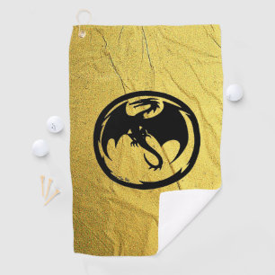 Black Dragon Gold Vein golf towel